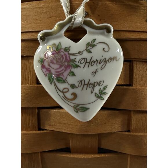 1999 Longaberger Horizon of Hope Basket w/Protector Lid & Tie-On Vintage - Picture 2 of 4